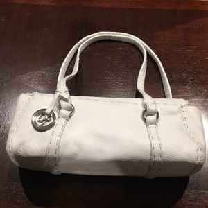 Like new white leather Donald J Pliner purse